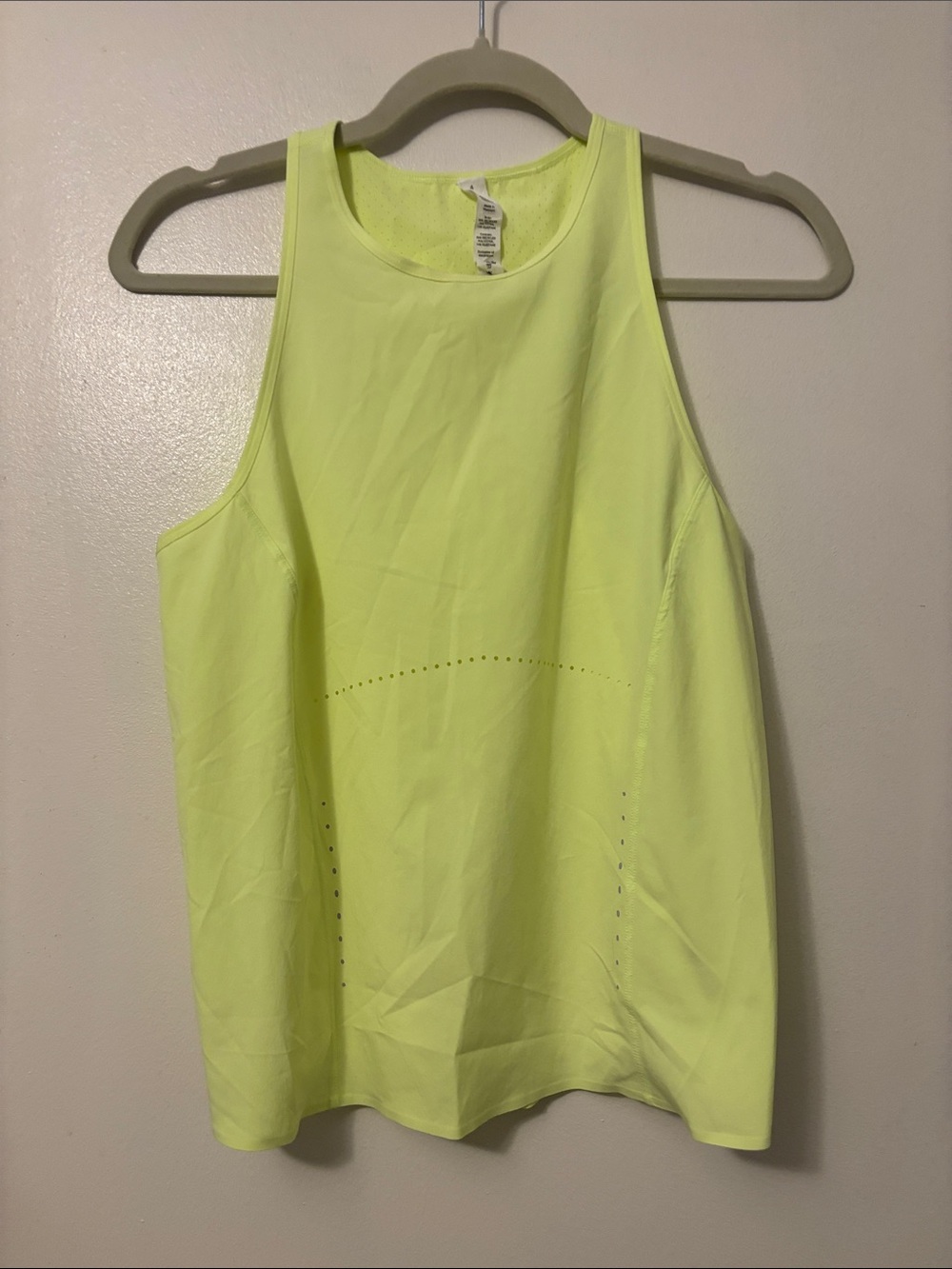 lululemon athletica Neon Yellow Performance Tank Top